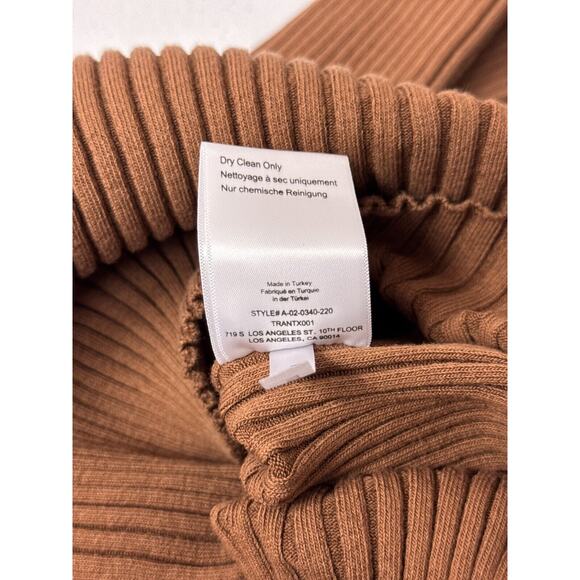 New Anine Bing Dress Medium Womens Victoria Turtleneck Shoulder Cut Out Midi - Picture 9 of 9